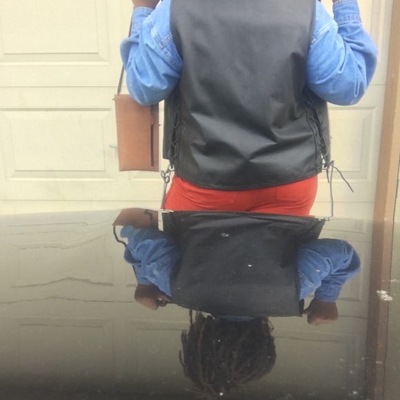 Leather Biker Vest - Picture 3 of 9